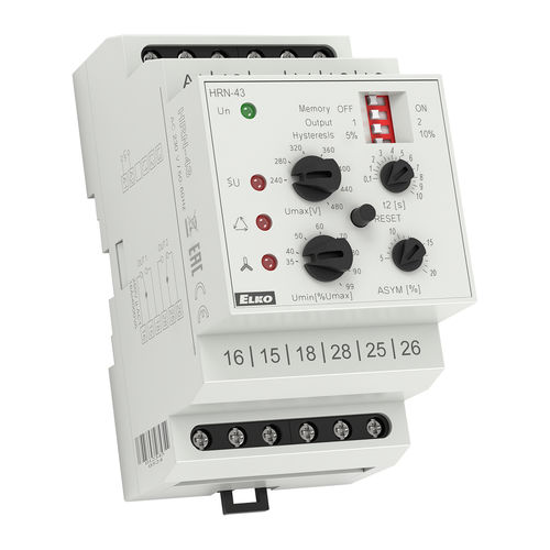 电压监控继电器 - HRN-43 series - ELKO - 相位顺序 / 断相 / 相位不平衡