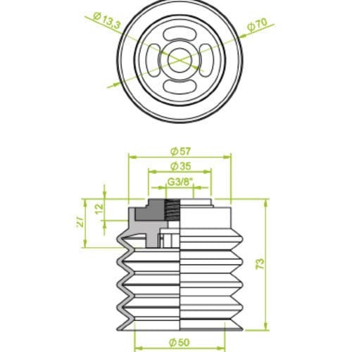 波纹吸盘 - 243.069.001.V - Morali GmbH - 乙烯基