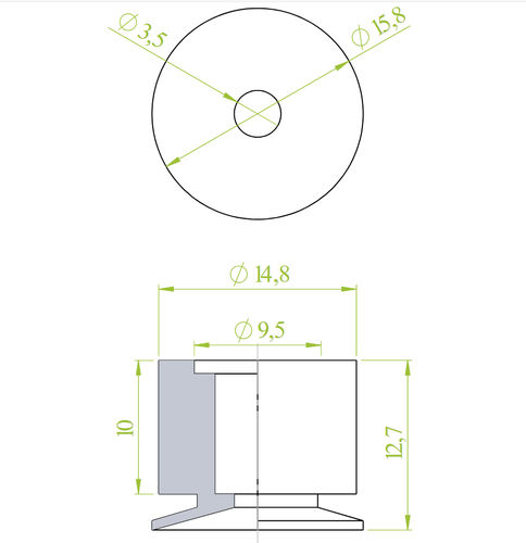 扁平吸盘 - 10.016.713.V - Morali GmbH - 乙烯基
