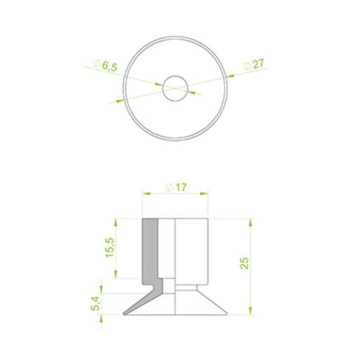 扁平吸盘 - 10.028.381.V - Morali GmbH - 乙烯基