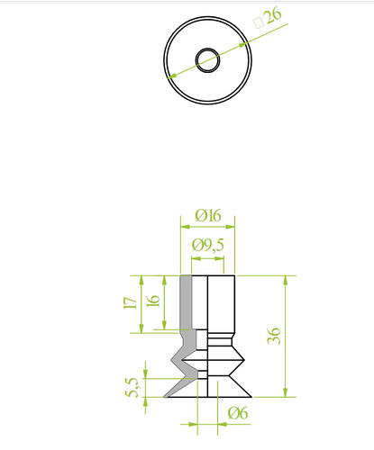 波纹吸盘 - 210.026.100.V - Morali GmbH - 乙烯基