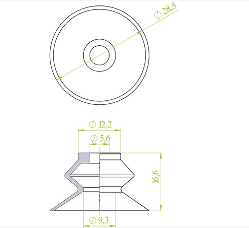 波纹吸盘 - 210.029.010.V - Morali GmbH - 乙烯基