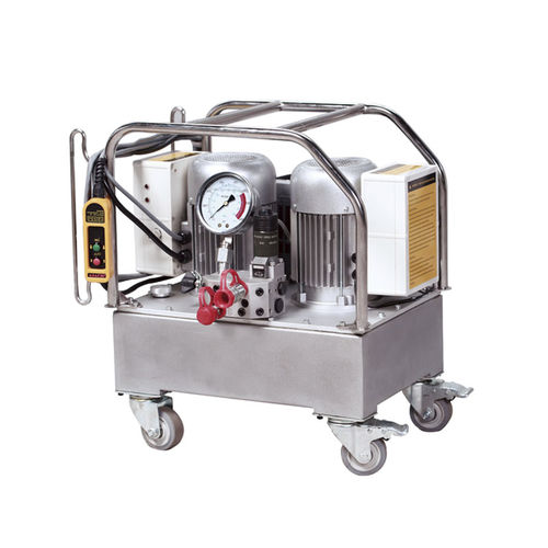 双马达液压泵站 - DP304 series - Pingyuan Jingke Hydraulic Co., Ltd - 电动式 / 用于扭力扳手 / 轮式