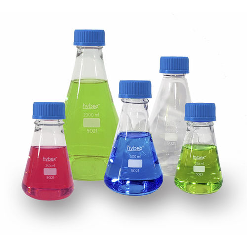 爱伦美氏烧瓶烧瓶 - HYBEX™ series - BENCHMARK SCIENTIFIC - 硼硅酸盐玻璃 / 带瓶盖