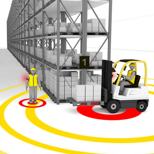 防撞安全系统 - ELOshield - ELOKON GmbH - 叉车 / 用于行人感应器 / 用于危险区域