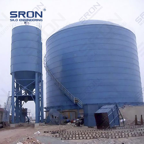 螺栓形筒仓 - Henan SRON SILO ENGINEERING Co., Ltd - 焊接式 / 平底 / 底部倾斜