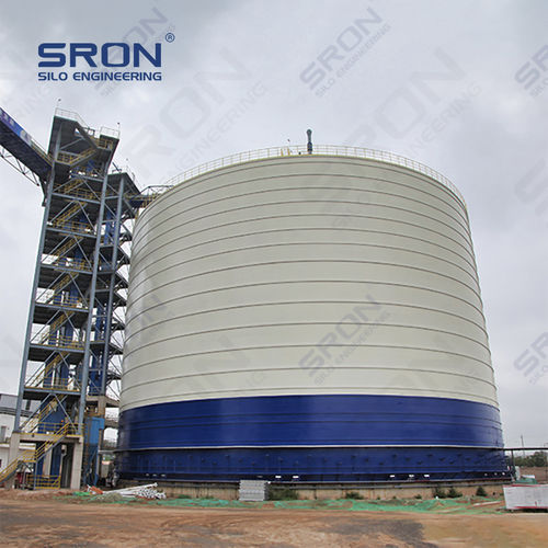 螺栓形筒仓 - Henan SRON SILO ENGINEERING Co., Ltd - 焊接式 / 平底 / 底部振动