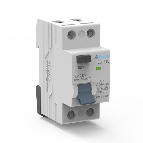 剩余电流动作断路器 / 交流 - ESL1-63 - Aswich Electrical Co., Ltd - 模块化 / 4极 / 2极