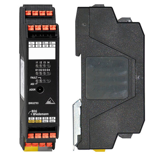 数字I/O模块 - BWU2783 - Bihl+Wiedemann GmbH - ASi / 4路数字输入 / 4路数字输出