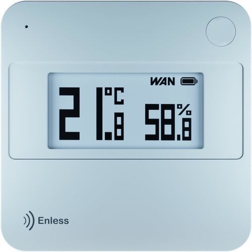 相对温湿度传感器 - TX T&amp;H E-INK AMB 600-052 - Enless Wireless - 壁挂安装 / LoRaWAN协议 / LoRa