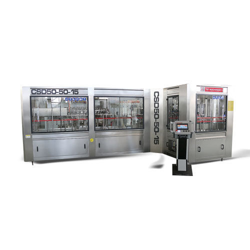 冲瓶机、灌装机、封盖机 / 饮料 - CSD series - Zhangjiagang TIE Machinery Co., Ltd. - 用于塑料瓶 / 用于含气饮料 / 自动