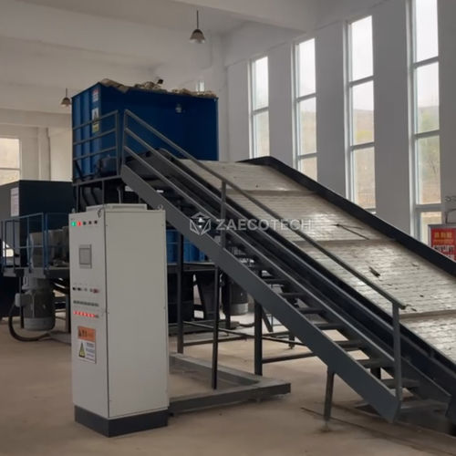 双轴式撕碎机 - Paper Mill Waste/Pulper Ropes/Ragger Wire - ZhengZhou ZA ECOTECH Co.,Ltd - 塑料废料 / 用于工业废料 / 传送