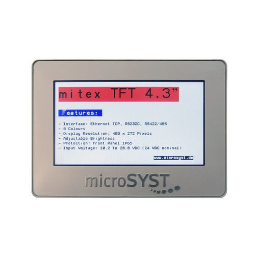 LED式显示屏 - mitex  - microSYST Systemelectronic - TFT / 字母数字 / 彩色