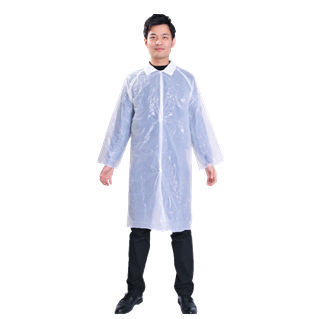工作实验服 - Hefei HaoXin Protective Technology Co., Ltd. - 化学防护 / 聚乙烯 / 用于实验室