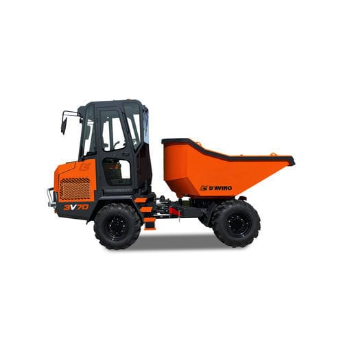轮胎式小型自卸车 - 3V70 - AMOG SRL - 柴油 / 旋转翻斗式 / 铰接机架式