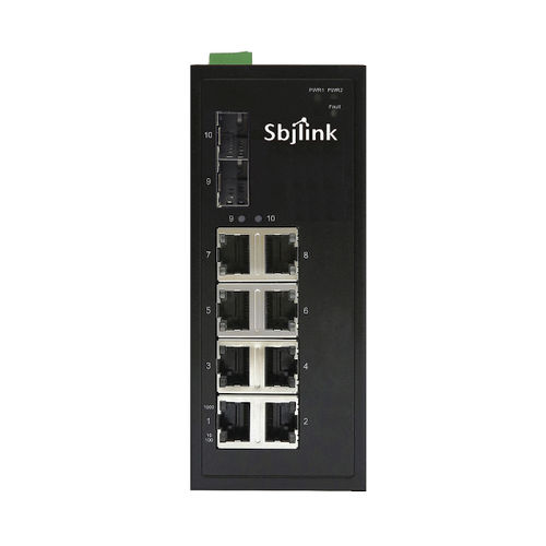 非管理型以太网交换机 - RPT-1010G-2F-X2 - Sbjlink/Subject Link Inc. - 10 端口式 / 千兆以太网 / DIN导轨