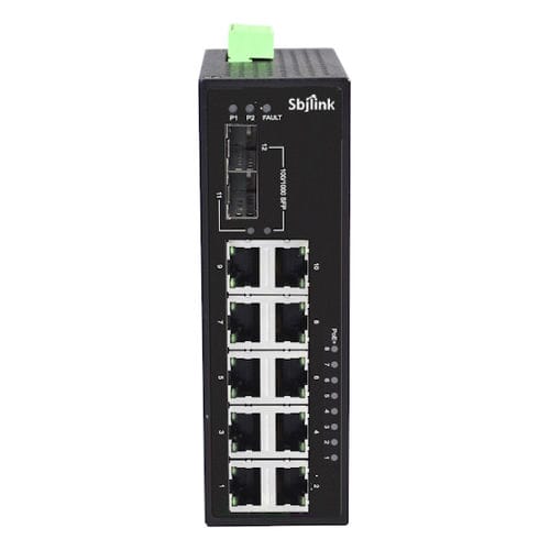 非管理型以太网交换机 - RPT-1012G-2F-X4 - Sbjlink/Subject Link Inc. - 12 端口式 / 千兆以太网 / DIN导轨