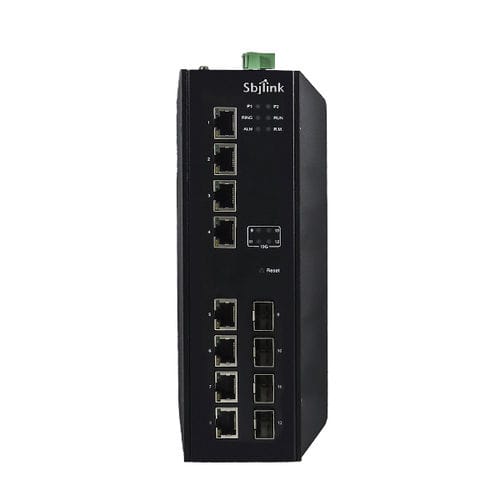 管理型以太网交换机 - RPT-2012X-4F-T-X1 - Sbjlink/Subject Link Inc. - 12 端口式 / 千兆以太网 / DIN导轨