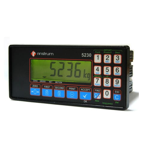 LCD显示屏称重仪表 - 5230 - Rinstrum - 面板式 / DIN导轨 / 密封防尘