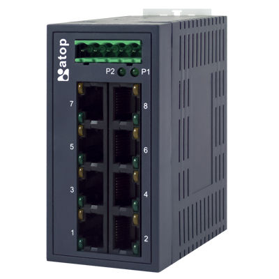 非管理型以太网交换机 - EH2008 - Atop Technologies - 10/100BaseT(X) / 壁挂安装 / 冗余