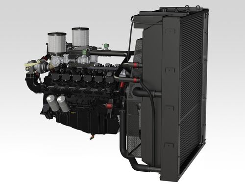 天然气发动机 - GV222TI - HD HYUNDAI INFRACORE - 12气缸 / 涡轮增压 / 用于发电机组