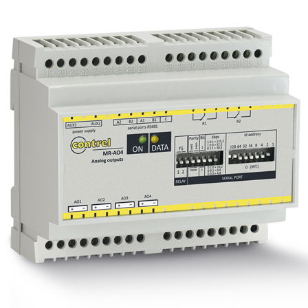 模拟I/O模块 - MR-AO4 - Contrel elettronica - RS485 / 4路数字输出 / 自动化