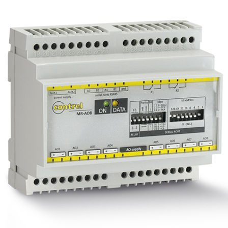 模拟I/O模块 - MR-AO8 - Contrel elettronica - RS485 / 8数字输出 / 自动化