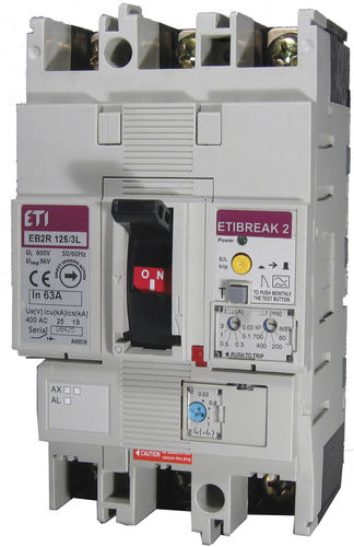 剩余电流动作断路器 / 4极 - 004671507 - ETI - 模块化 / 模壳式 / DIN导轨
