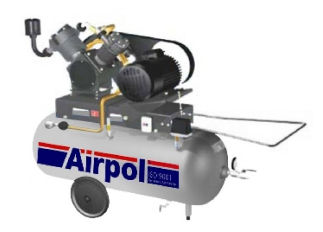 活塞压缩机 - AB25-380-240 - Airpol - 空气 / 电动式 / 带脚轮