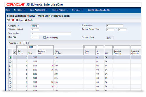 报告软件 - JD Edwards - Oracle/甲骨文 - ERP / 定位 / 供应链