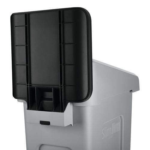 塑料垃圾桶 - Slim Jim&reg; - Rubbermaid - 用于废料回收 / 带盖 / 带通风系统