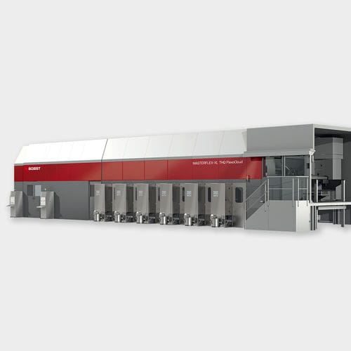 在线柔性版印刷机 - MASTERFLEX-XL THQ - BOBST - 6色 / 用于纸板 / 用于包装