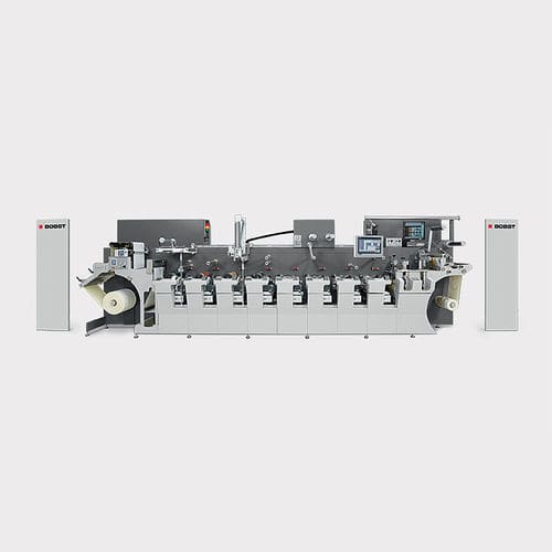 在线柔性版印刷机 - M1 - BOBST - 8色 / 用于纸张 / 用于塑料膜