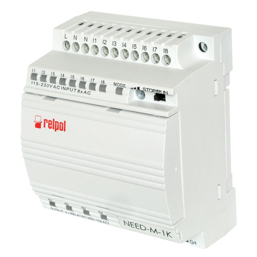DIN导轨可编程继电器 - NEED-11-8-4R series - RELPOL - 8路输入 / 4路输出 / RS232