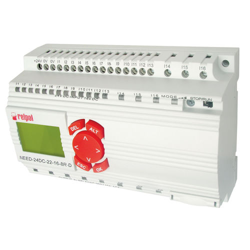 DIN导轨可编程继电器 - NEED-22-16-8R-D series - RELPOL - 16路输入 / 8-O / 继电器输出