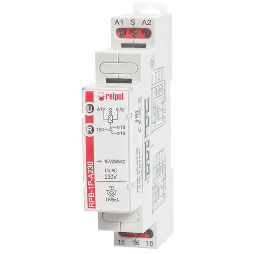 24Vdc机电式继电器 - RPB-1P series - RELPOL - 交流 / DIN导轨 / 双稳态