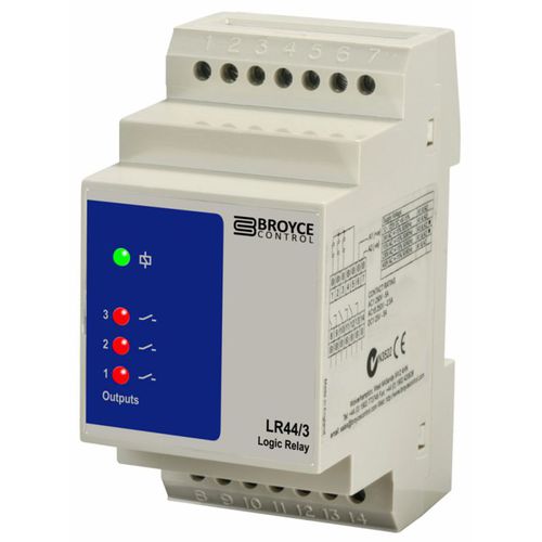 3NO监控继电器 - LR44/3 - Broyce Control - AC/DC / DIN导轨