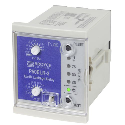 接地漏电保护继电器 - P50ELR-3 - Broyce Control - 1NO/NF / 面板安装 / 可调节