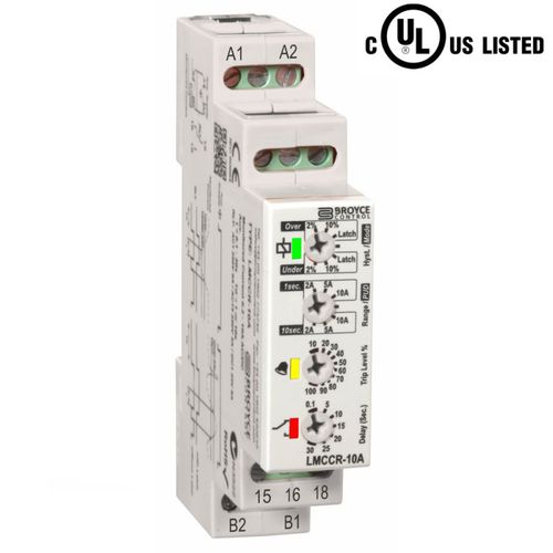 过载电流监控继电器 - LMCCR-10A - Broyce Control - 低电流 / 1NO/NF / AC/DC