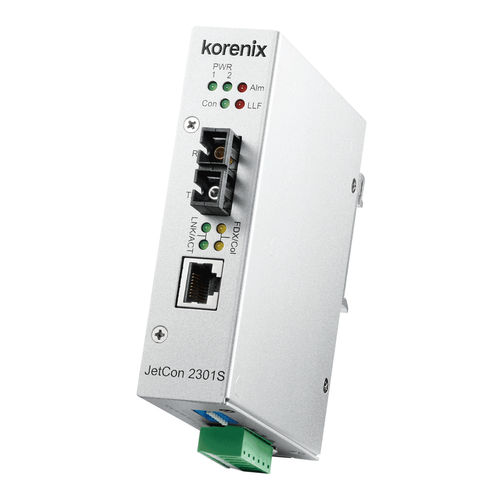 媒体变换器 - JetCon 2301S - Korenix Technology - 以太网 / 光纤 / 快速