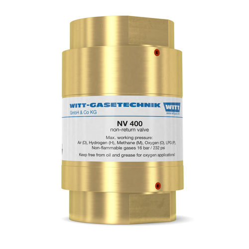 气体止回阀 - NV400 - WITT-Gasetechnik - 防护 / 黄铜 / 不锈钢