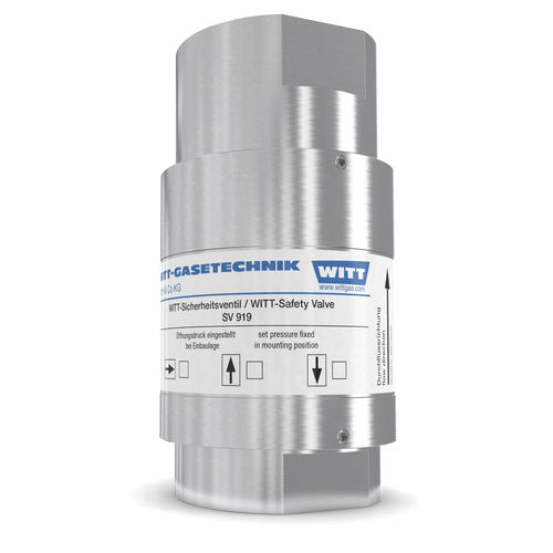 燃气安全阀 - AV 919-ES - WITT-Gasetechnik - 用于管道 / 罐用 / 不锈钢