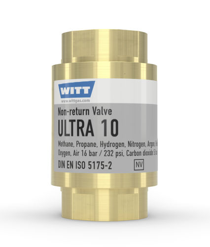 气体止回阀 - ULTRA 10 - WITT-Gasetechnik - DIN / 螺纹 / 排淤