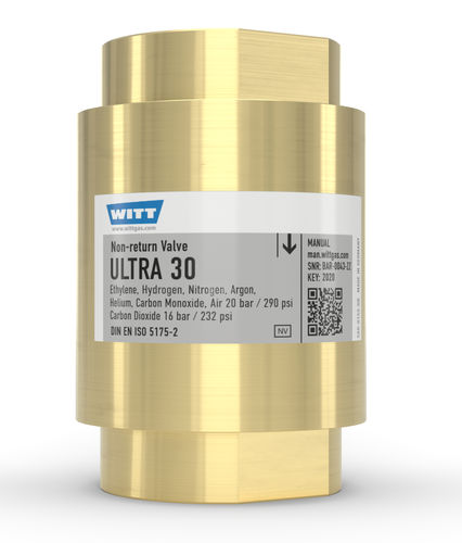 气体止回阀 - ULTRA 30 - WITT-Gasetechnik - DIN / NPT / G