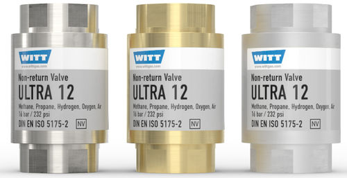 气体止回阀 - ULTRA 12 - WITT-Gasetechnik - DIN / 防护 / 不锈钢
