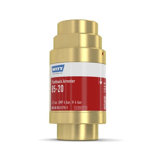 带止回阀回火防止器 - 85-20 - WITT-Gasetechnik - 用于氢 / 用于玻璃工业 / 用于切割和焊接