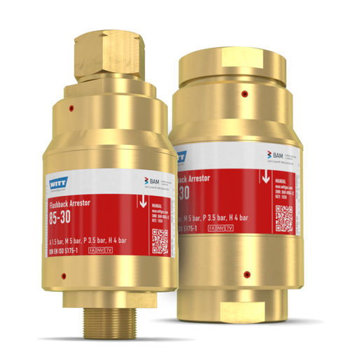 玻璃工业回火防止器 - 85-30 - WITT-Gasetechnik - 用于氢 / 用于压力调节器 / 用于切割和焊接