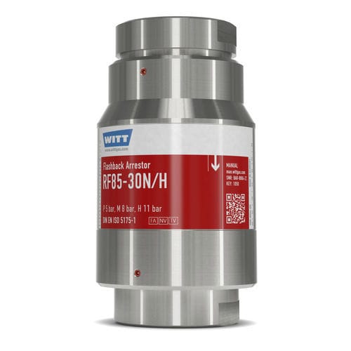 带止回阀回火防止器 - RF85-30N/H-ES - WITT-Gasetechnik - 工艺流程 / 实验室 / 化学