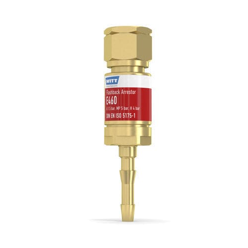 带止回阀回火防止器 - E460-1 - WITT-Gasetechnik - 用于玻璃工业 / 用于氢 / 用于切割和焊接