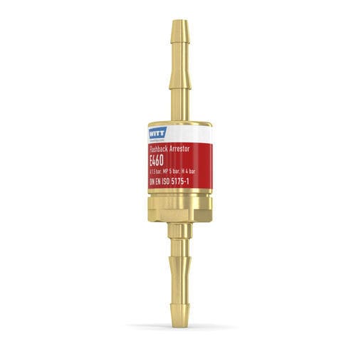 带止回阀回火防止器 - E460-2 - WITT-Gasetechnik - 用于玻璃工业 / 用于氢 / 用于切割和焊接